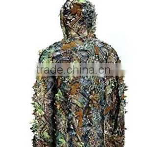 Mens High Quality Natural Hooded Camouflage Leafy Hunting Suit thumbnail-2