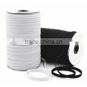 Custom 6mm High Quality Wholesale Elastic Band/White and Black Color Elastic Various Size Flat Elastic thumbnail-1