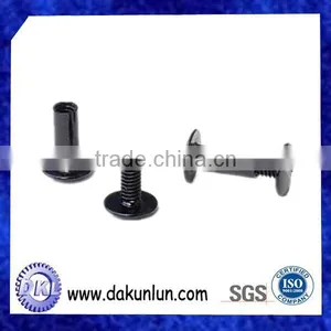 Factory Supply Customized Black Nickel Plated Aluminum Chicago Screw thumbnail-1