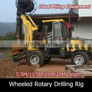 10m-20M Drilling Depth Mobile Wheeled Hydraulic Rotary Drilling Rig For Pile Foundation thumbnail-2