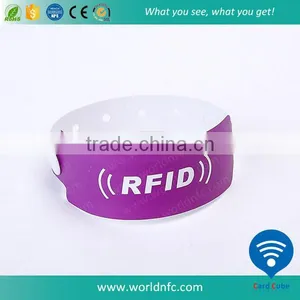 One Time Use FM1108 NFC Paper Wristband thumbnail-2