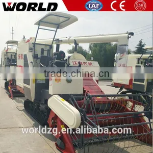 Small Rubber Track Paddy Field Farm Machine Mini Soybean Combine Harvester thumbnail-5