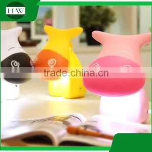 Plastic Cartoon Super Cow Usb Folding Eye Protection Rechargeable Led Study Reading Desk Table Night Light Lamp thumbnail-1