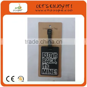 Hard Custom Printed PVC Hard Plastic Luggage Tag thumbnail-1