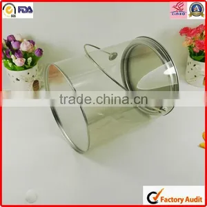 Customed Clear Metal Lid Hot Sale Pvc Round Pet Candy Pails Buckets thumbnail-3