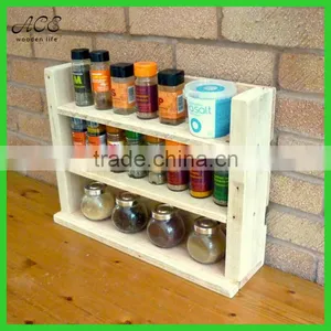 Rustic Wooden Spice Rack thumbnail-1