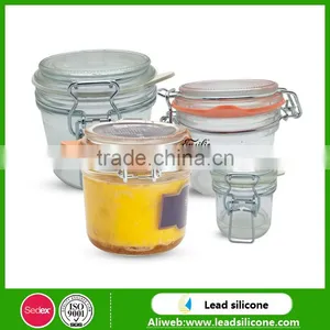 Various Size Foie Gras Glass Jar With Sealed Ring,Food Storage Glass Jar With Metal Clip thumbnail-1