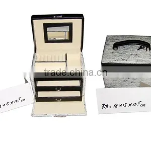 Fashionable Low-key Luxury 3 Drawers Handle Jewelry Box thumbnail-1