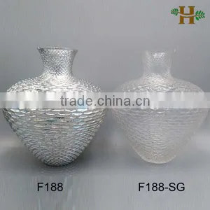 Mercury Silver China Home Decor Wholesale Glass Flower Vase thumbnail-1