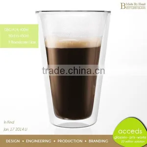 Custom Personalized Reusable Double Wall Glass Coffee Cup Set thumbnail-2