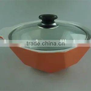 AB Grade Wholesale Stock Dimond Shape Ceramic Casserole With Glass Lid,soup&stock Pot thumbnail-1