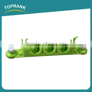 Toprank Plastic 3-Position Garage Closet Kitchen Tool Organizer Wall Mounted Mop Broom Holder Organizer With Sucker thumbnail-3