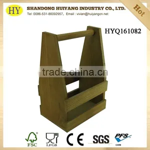 Wholesale Custom Beer Carrier Wood Serving Tray thumbnail-1