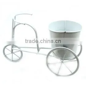 White Wheel Planters for Decor thumbnail-1