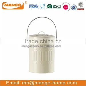 Colorful Powder Coating PP Inner Metal Kitchen Compost Bin thumbnail-1