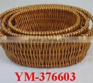 Round Willow Storage Baskets thumbnail-1