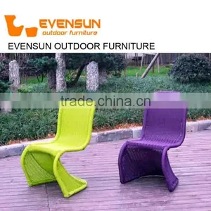 Hot Selling Stackable Outdoor Garden Wicker Rattan Chair thumbnail-1