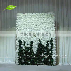 GNW FLW1606003 Wedding Silk Rose Flower and Leaves Wall Backdrop Decoration thumbnail-1