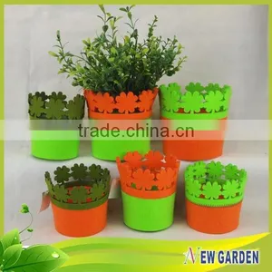 Gorgeous Designs Metal Artificial Lacy Flower Pot For Home Decor thumbnail-1