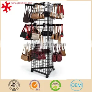 Black 3-Sided Gridwall Fixtures With Wheeled Bases thumbnail-1