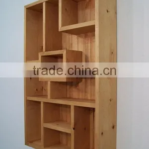 Square Wood Cube Wall Shelf thumbnail-1