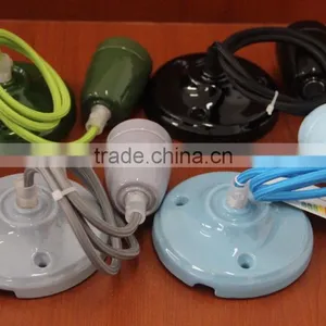 Porcelain E14/E27 Ceiling Pendant Lamp/ceramic Droplight thumbnail-2