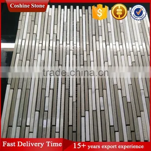 Mixed Color Strip Liners Mosaic Sheets Natural Marble Stone Pieces thumbnail-2