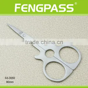 S3-3050 90mm 2CR13 Stainless Steel Professional Eyebrow Make up Scissors thumbnail-1