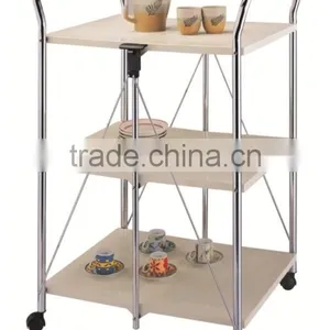 Kitchen Stand Kitchen Shelf, Magazine Rack, Easy Move Metal Storage Rack thumbnail-5
