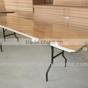 Plywood ALU Edge Banquet Folding Table Round Table With USA Leg thumbnail-1
