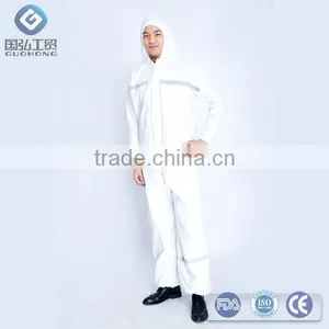 White Color Microporous Non-woven Work Disposable Coverall thumbnail-5