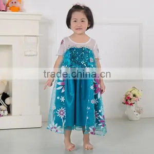 Latest Frozen Elsa Dress Wholesale Frozen Princess Elsa Costume Frozen Elsa Princess Dress thumbnail-4