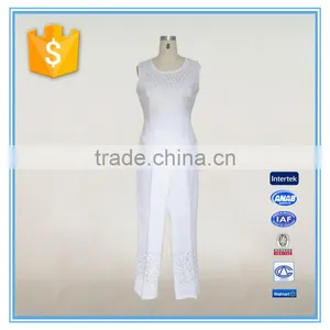 Ladies Formal Pant Suits 3-piece White Church Suits Designs thumbnail-2