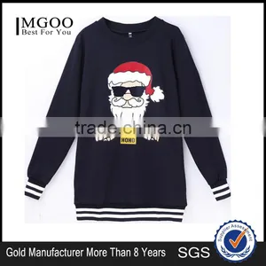 Custom Print Christmas Sweatshirt Ribbed Neak Black Oversized Sweater 100 Cotton Crew Neck Sweat Shirt thumbnail-1