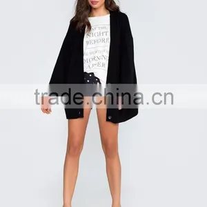 Women Long Classic Cardigan Sweaters Women Merino Wool Knitwear thumbnail-2