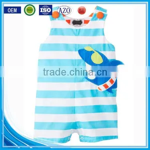Applique Summer Wear Sleeveless Custom Infant Organic Cotton Newborn Cheap Wholesale Funny Pretty Baby Clothes thumbnail-1