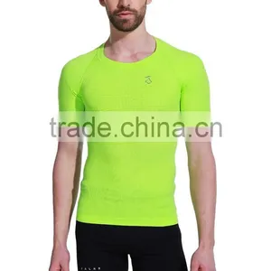 Seamless High Stretch Tight Breathable Men Short Half Sleeve Running t Shirt thumbnail-1