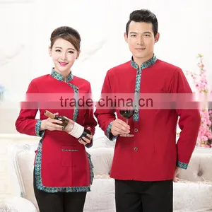 2016 OEM Factory Sexy Coffee Store Waitress Uniform / Modern Hotel Uniform for Woman Wholesale thumbnail-2