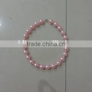 Baby Girl Summer Necklaces Round Pearl Jewelry Pink Kids Clothing Decor 2016 Wholesale Children Clothes Decor thumbnail-5
