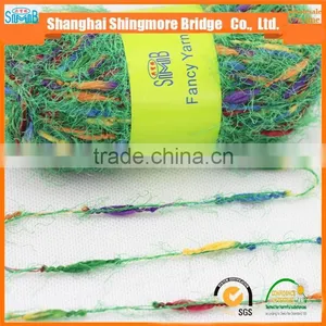 China Fancy Knitting Yarn Factory Direct Wholesale Oeko Tex 100 Polyester Lantern Feather Yarn for Carpet With Free Samples thumbnail-2