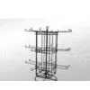 Commercial Four Sided Turnable Stackable Wire Metal Display Rack Stand Chromed Plated thumbnail-1