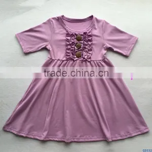 2017 New Fashion Little Girls Cotton Summer Dress Boutiqu Casual Toddlers Baby Short Sleeves Party Dress thumbnail-6