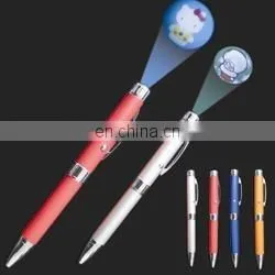 Light up Ball Point Pen-rubber Grip-projector-aluminum-multicolor-twist on thumbnail-5
