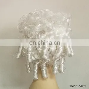Rococo Baroque Short White Curly Wigs P-W237 thumbnail-3