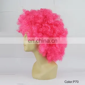 Party Supplier Accessories Big Pink Afro Wig PC41 thumbnail-2