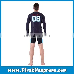 Black Carton Printing Men Style Long Sleeve Rashguards thumbnail-2