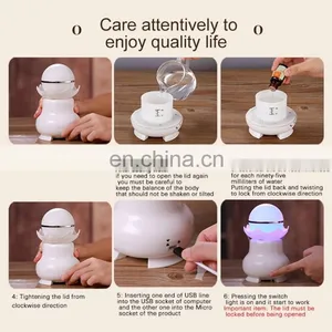4W USB Charging Night Luminescent Pearl Ultrasonic Aromatherapy Humidifier With LED Colorful Light for Home / Office thumbnail-5