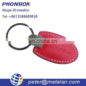 Custom Logo Embossed Leather Keychain thumbnail-2