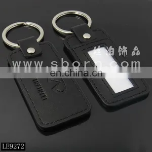 Popular Simple Metal Keychain With Leather thumbnail-1