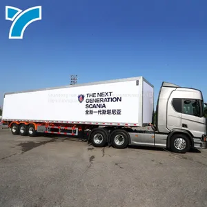 Curtain Side Van Cargo Semi Trailer Curtain Cargo Box Curtain Side Trailer thumbnail-1